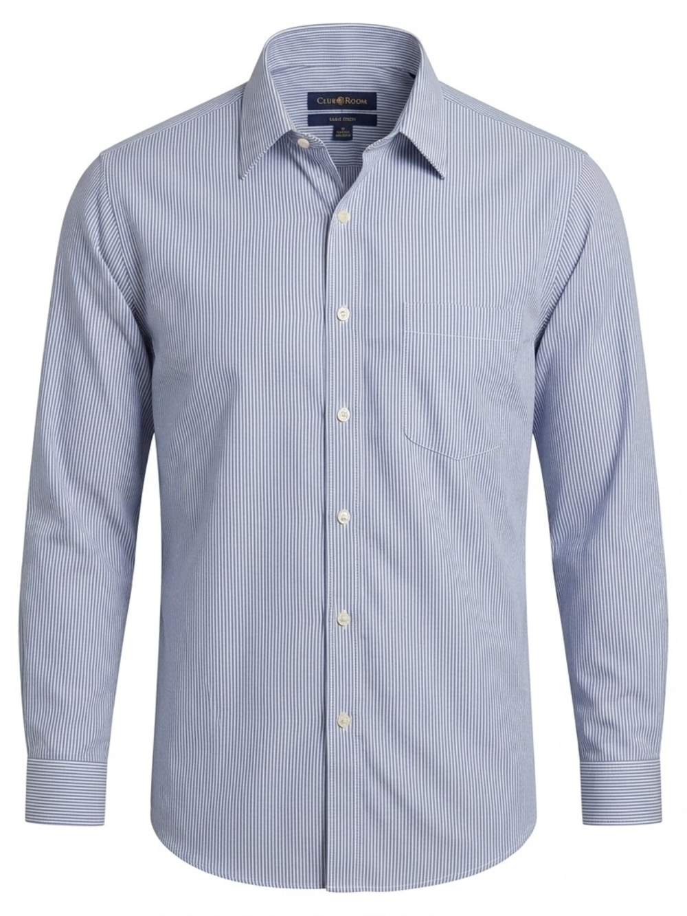Club Room Blue & White Striped Button-Down Shirt Size 16 1/2
